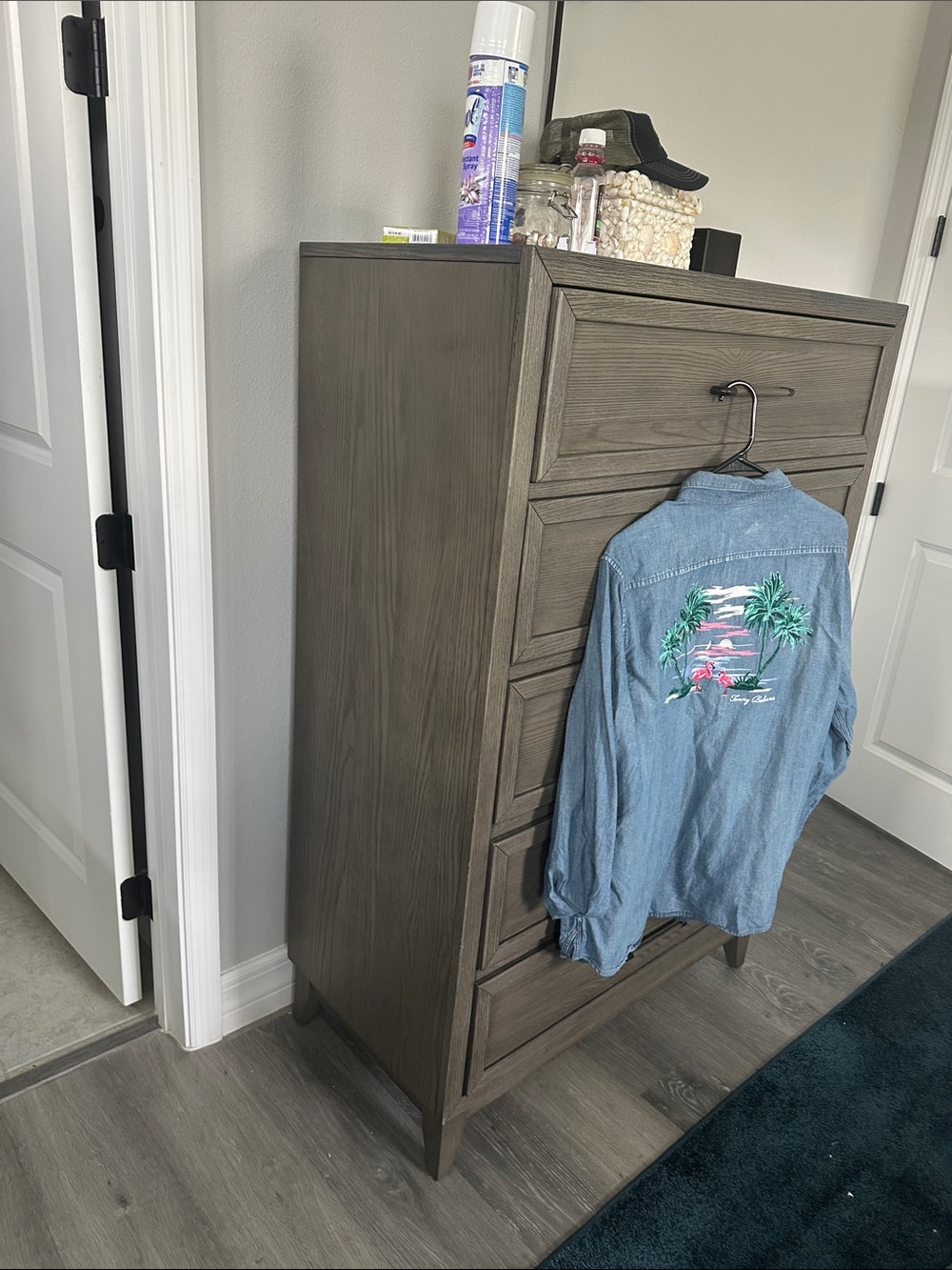 Tommy Bahama Gray-Brown Tall Dresser Chest